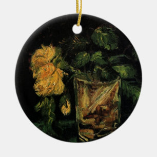 Glas met rozen van Vincent van Gogh Keramisch Ornament