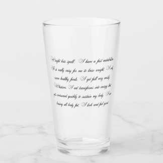 Glas met spellen voor gewichtsverlies