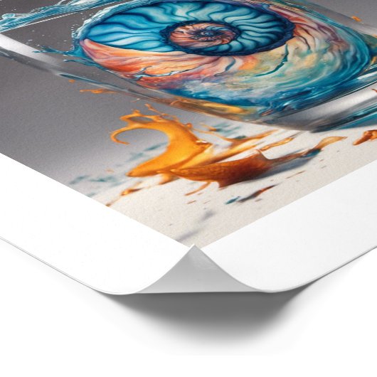 Glas Nautilus Shell Poster (Hoek)