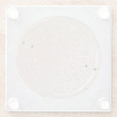 Glas Onderzetter - Manhole Hoesje (Achterkant)