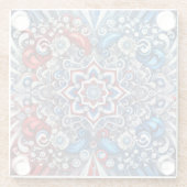 Glas onderzetter met Franse kleuren (Achterkant)