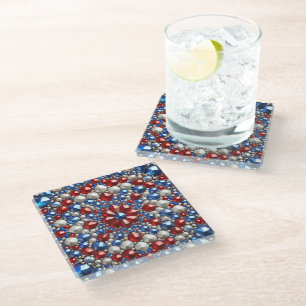 Glas onderzetter met Nederlandse kleuren