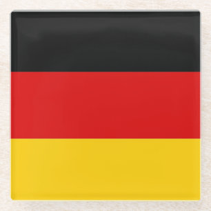 Glas onderzetter met vlag van Duitsland