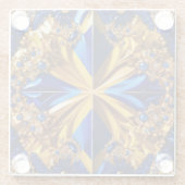 Glas onderzetter met Zweedse kleuren (Achterkant)