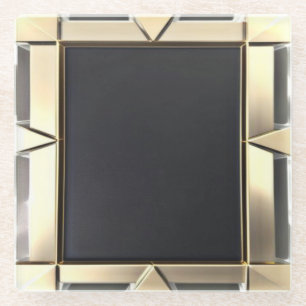 Glas Onderzetter/Neo Goud/Onderzetter Glazen Onderzetter