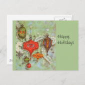 glas Ornamenten Feestdagenkaart (Voorkant / Achterkant)