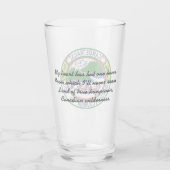 Glas Pint Glas met Kano Trails Coed Patch (Achterkant)