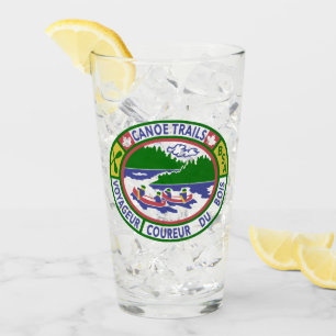 Glas Pint Glas met Kano Trails Coed Patch