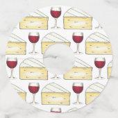 Glas Rood Wijnbrie Kaas Tasting Celebration Wijnglaslabel (Voorkant)