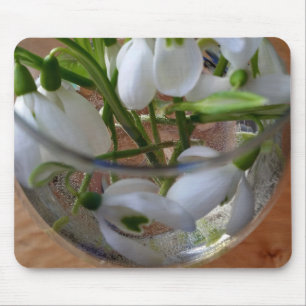 glas sneeuwval muismat