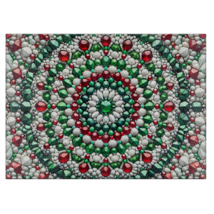 Glas snijplank met Italiaanse kleuren