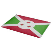 Glas snijplank met Vlag van Burundi (Hoek)