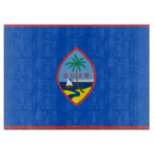 Glas snijplank met Vlag van Guam, USA (Voorkant)