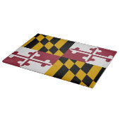Glas snijplank met Vlag van Maryland, USA (Hoek)
