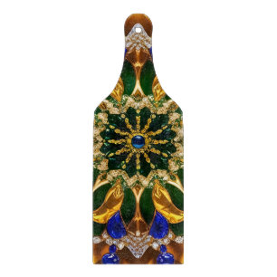 Glas snijplank paddle Brazilië Kleuren