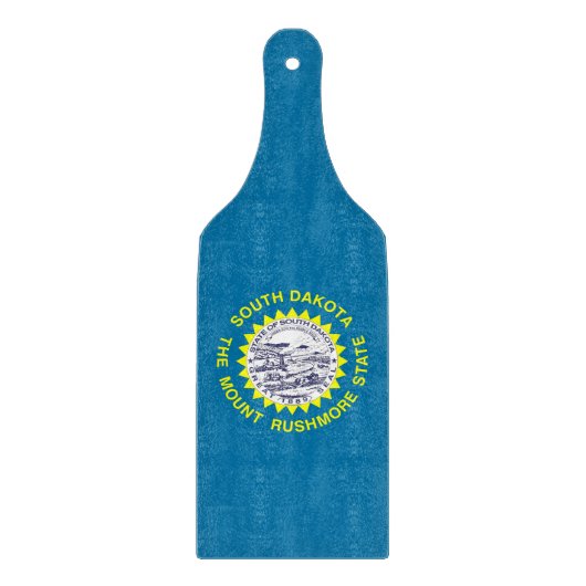 Glas snijplank paddle South Dakota vlag (Voorkant)