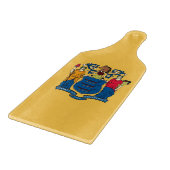 Glas snijplank peddel met New Jersey vlag (Hoek)
