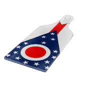 Glas snijplank peddel met Ohio vlag (Hoek)