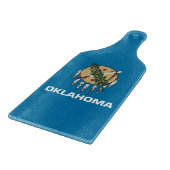Glas snijplank peddel met Oklahoma vlag (Hoek)