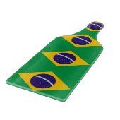 Glas snijplank peddel met vlag van Brazilië (Hoek)