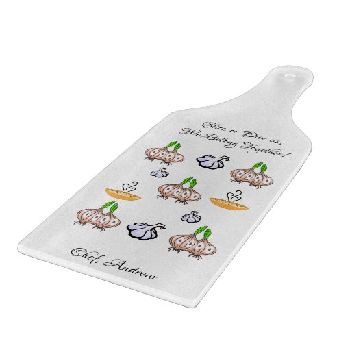 Glas Snijplank Uien Knoflook Soep Wij Behoren (Hoek)