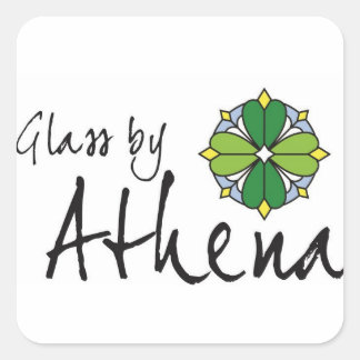 Glas van Athena Logo Stickers
