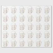glas van hout cadeaupapier (Vlak)