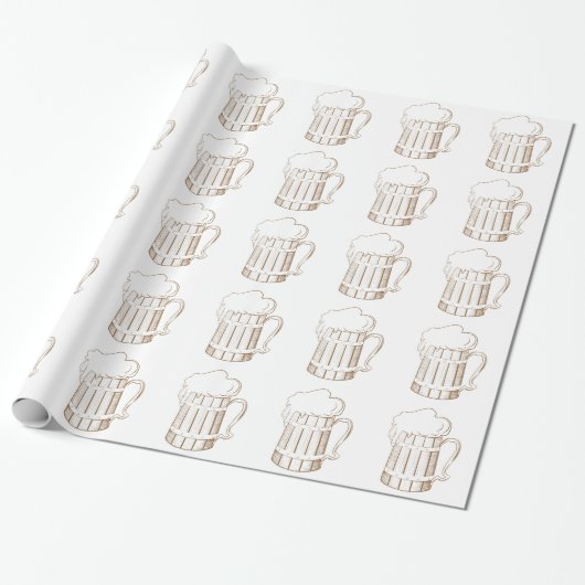 glas van hout cadeaupapier (Uitgerold)