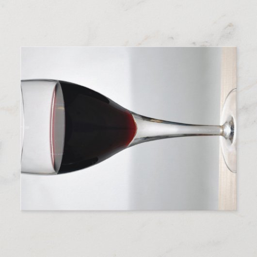 Glas van rode wijn briefkaart (Voorkant)
