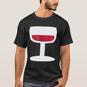 Glas van rode wijn t-shirt