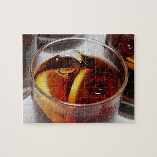 Glas van whiskeycocktail legpuzzel (Horizontaal)