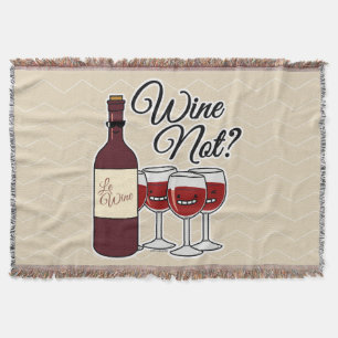 Glas van wijn, geen druiven, rode roze deken