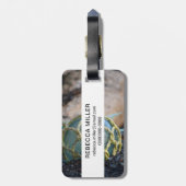 Glas Vissen Float, verticaal Bagagelabel (Achterkant verticaal)