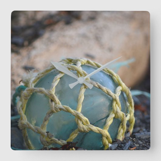 Glas Vissen Float, verticaal Vierkante Klok (Voorkant)