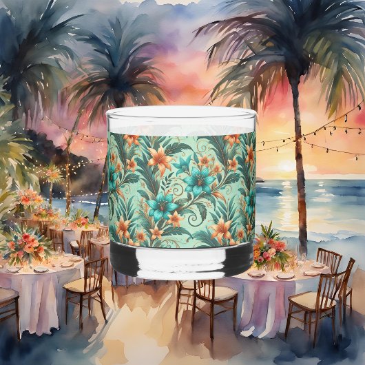 glas voor tropische iriserende rotsen