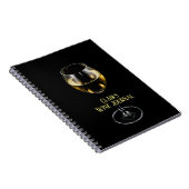 Glas White Wine/Personalized Wine Journal Notitieboek (Rechterzijde)
