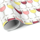 Glas witte rode bril Winery Wine Lover Cadeaupapier (Rol Hoek)