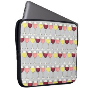 Glas witte rode bril Winery Wine Lover Laptop Sleeve