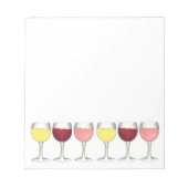 Glas witte rode bril Winery Wine Lover Notitieblok (Voorkant)