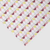 Glas witte rode bril Winery Wine Lover Tissuepapier (Detail)