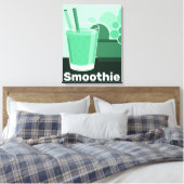 Glas Zwart-Wit-Groen Keuken Wand Kunst -Canvas Canvas Afdruk (Insitu (Slaapkamer))