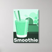 Glas Zwart-Wit-Groen Keuken Wand Kunst -Canvas Canvas Afdruk (Voorkant)