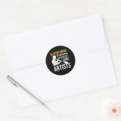 Glasblazen die brandstichters in glaswerk verander ronde sticker (Envelop)