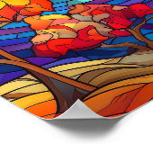 Glaseffect, het Poster van de moderne digitale kun (Hoek)