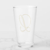 Glasglas van Goud Monogram L Glas (Achterkant)