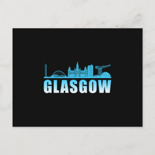 Glasgow City Cityscape Skyline Trip Funny Gift Briefkaart