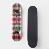 Glasgow Clan Tartan Schots Plaid Skateboard (Voorkant)