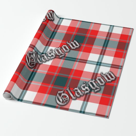 Glasgow District Tartan Cadeaupapier (Uitgerold)