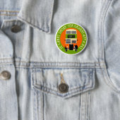 Glasgow Double-decker Bus Badge Ronde Button 5,7 Cm (In situ)