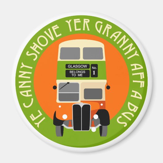 Glasgow Double-decker bus Magnet Magneet (Voorkant)